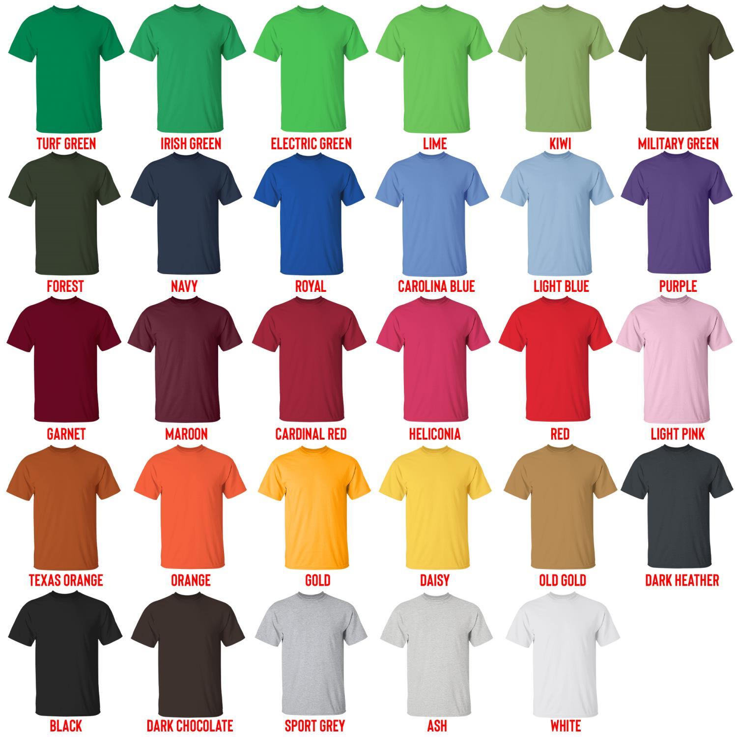 t shirt color chart - Death Note UK Shop