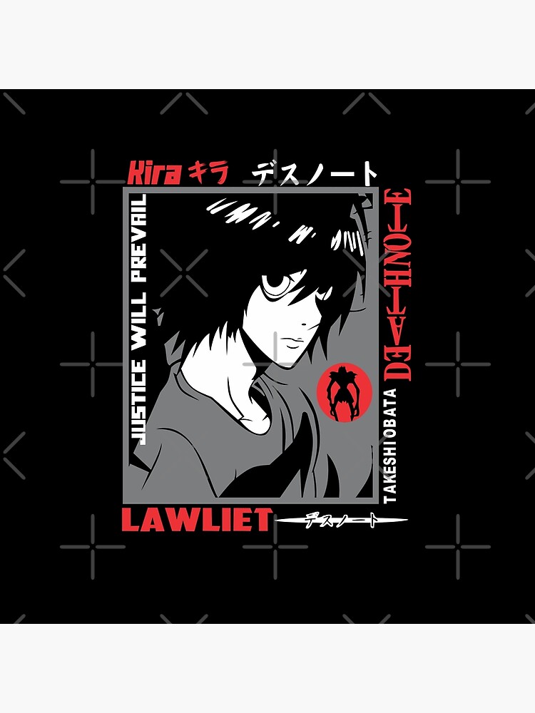 Lawliet Shadow Style Death Note Throw Pillow - Image 2