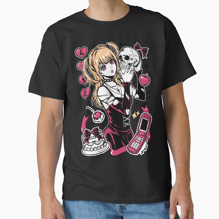 Gothic Anime Girl Death Note T-shirt - Image 2