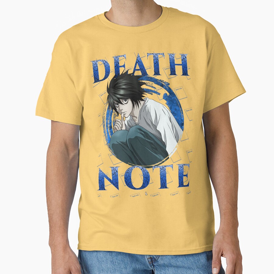 L Lawliet Minimal Portrait Death Note T-shirt