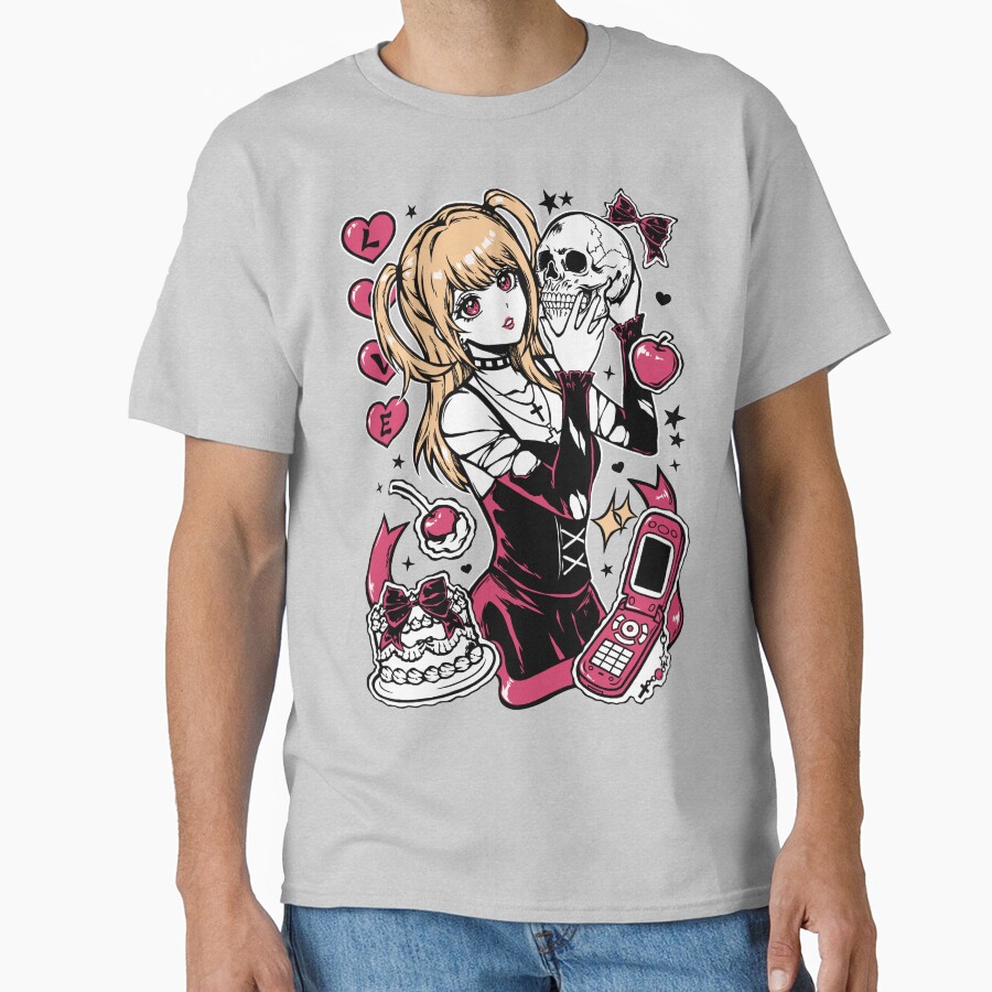 Gothic Anime Girl Death Note T-shirt - Image 3