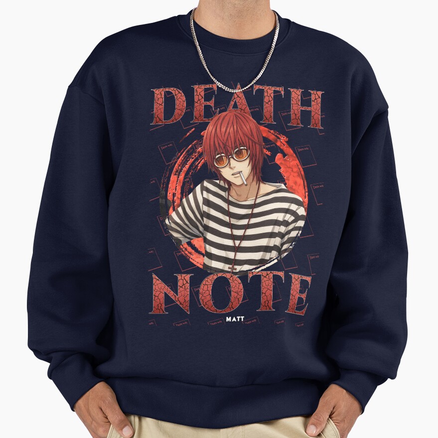 Matt Red Goggles Death Note Sweatshirt - Image 5