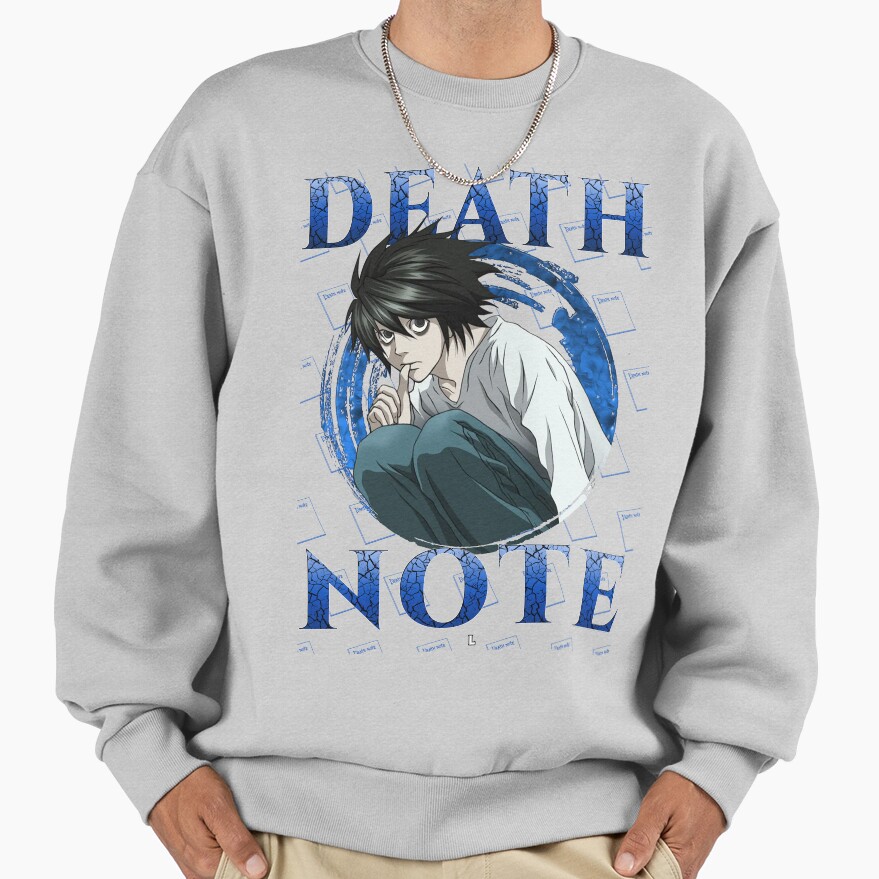 L Lawliet Minimal Portrait Death Note Sweatshirt