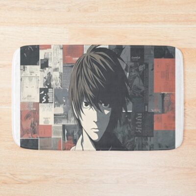 Dark Genius Minimal Collage Death Note Bath Mat