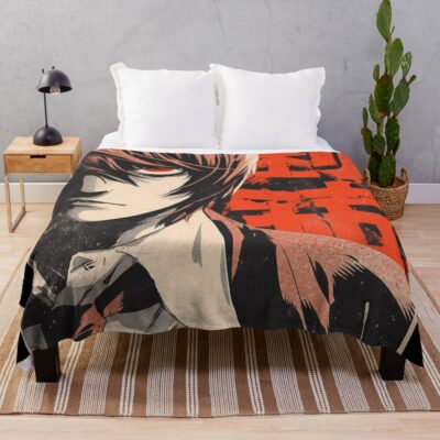 Death Note Light Hero Or Villain Throw Blanket