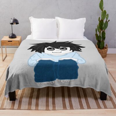 Death Note L Lawliet Minimal Throw Blanket