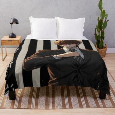 Dark Genius Mastermind Death Note Throw Blanket