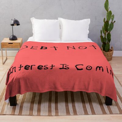 Death Note Debt Parody Dark Humor Throw Blanket