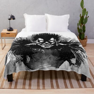 Dark Demon Aesthetic Death Note Throw Blanket