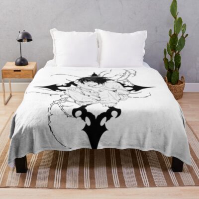 Cross Symbol Minimal Death Note Throw Blanket