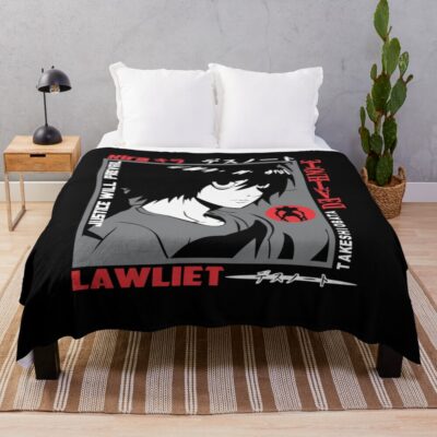 Lawliet Shadow Style Death Note Throw Blanket