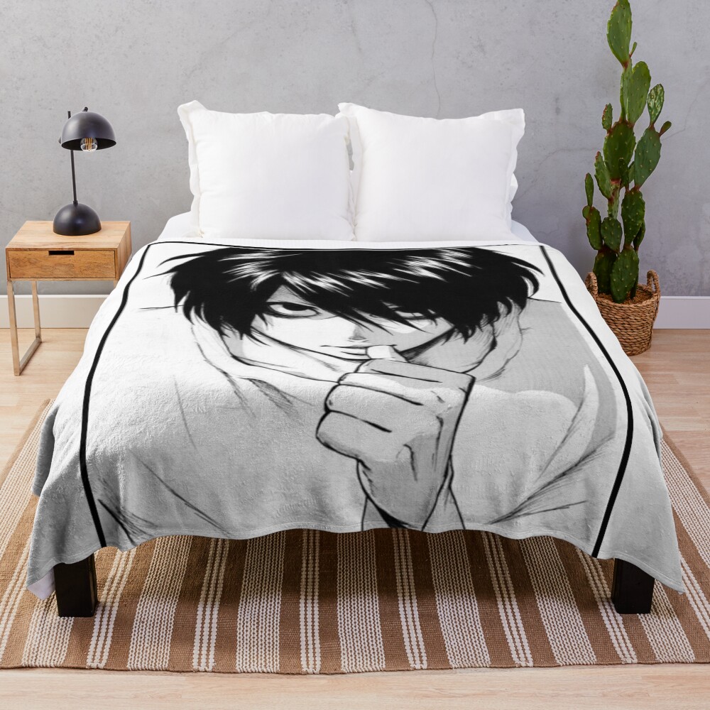 L And Light Duality Death Note Throw Blanket
