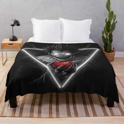 Death Spirit With Apple Death Note Throw Blanket