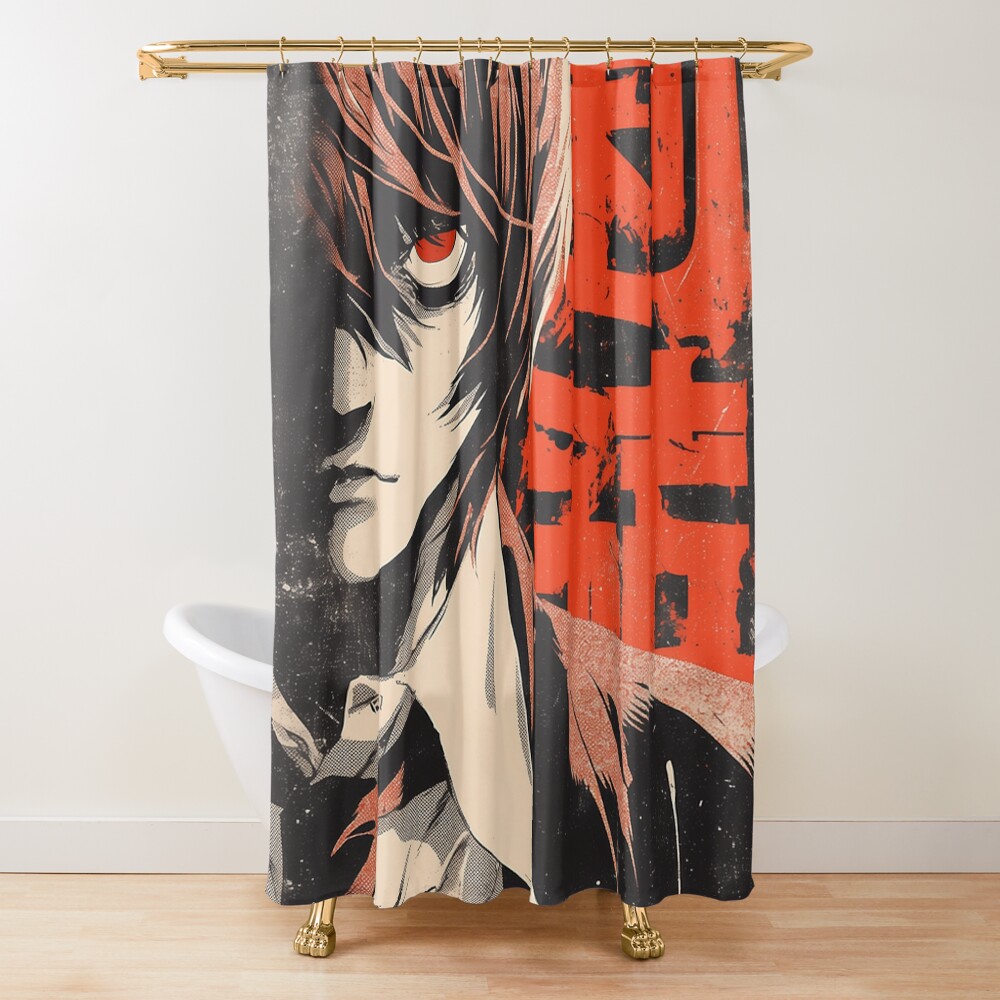 Death Note Light Hero Or Villain Shower Curtain
