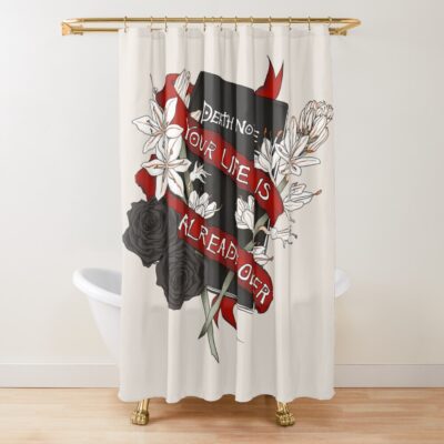 Roses And Asphodel Death Note Shower Curtain