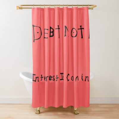 Death Note Debt Parody Dark Humor Shower Curtain