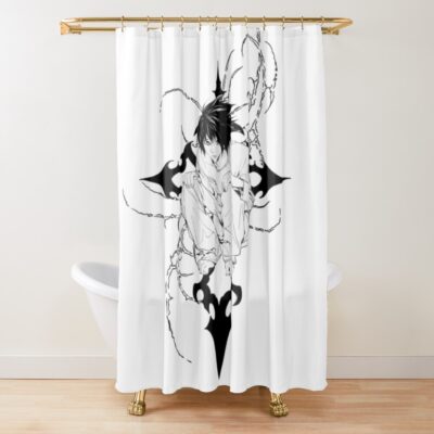 Cross Symbol Minimal Death Note Shower Curtain