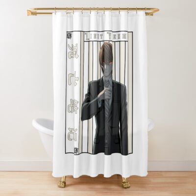 Red Eyes Genius Aesthetic Death Note Shower Curtain