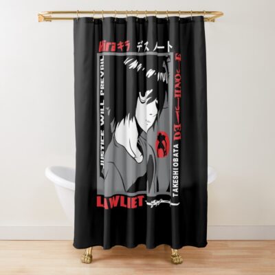 Lawliet Shadow Style Death Note Shower Curtain