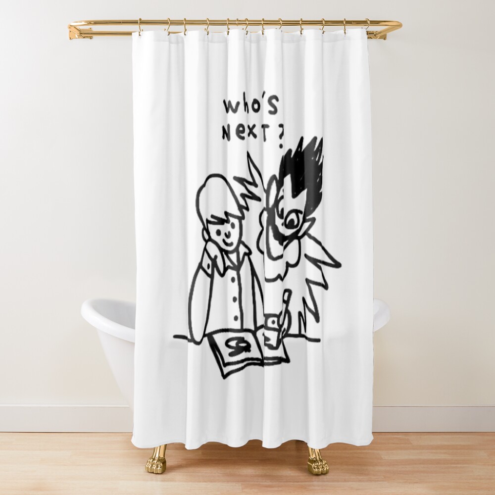 Who Will Be Next Kira Death Note Shower Curtain