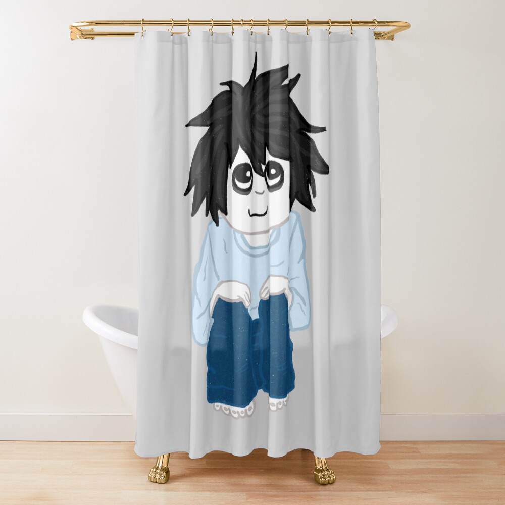 Death Note L Lawliet Minimal Shower Curtain