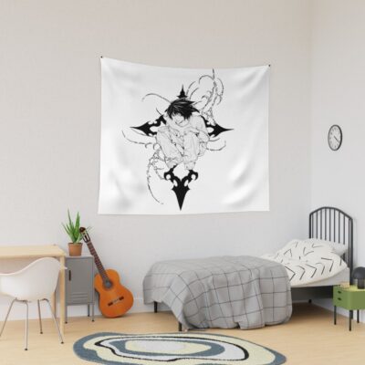 Cross Symbol Minimal Death Note Tapestry