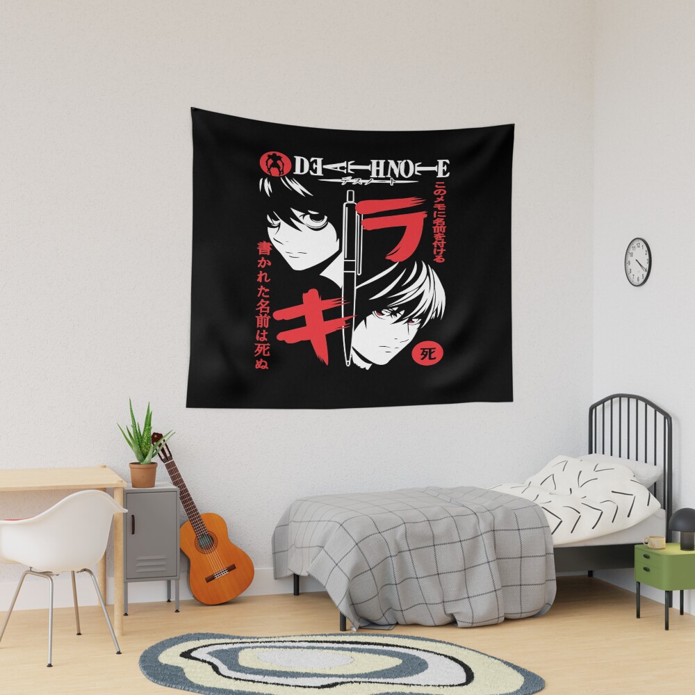 Death Note Light Vs L Split Mind Tapestry