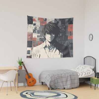 Death Note Minimal Genius Collage Tapestry