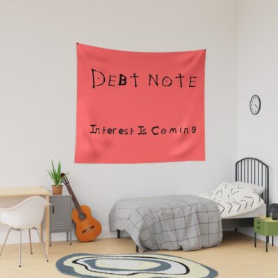 Death Note Debt Parody Dark Humor Tapestry