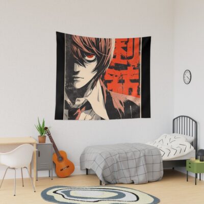 Death Note Light Hero Or Villain Tapestry