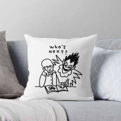 Who Will Be Next Kira Death Note Throw Pillow