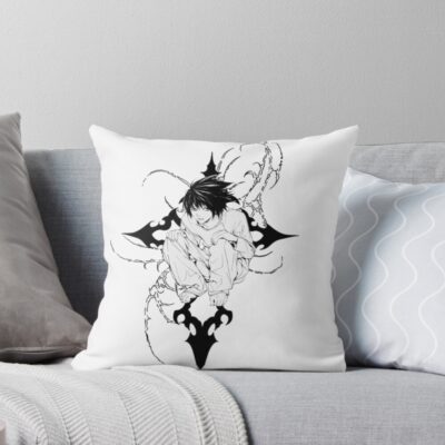 Cross Symbol Minimal Death Note Throw Pillow