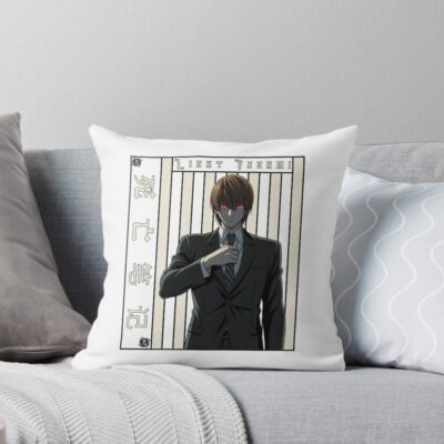 Red Eyes Genius Aesthetic Death Note Throw Pillow