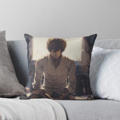 Death Note Mind Games Dark Journey Throw Pillow