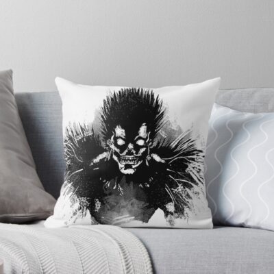 Dark Demon Aesthetic Death Note Throw Pillow